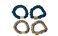 Aiwanto 2 Pairs Ponytail Holders Hair Rubber bands Hair Ties For Girls - Blue & Cream