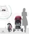 Moon Pro 2 In 1 Stroller &ndash; Lightweight Aluminium Frame With Reversible Seat Design For Rear And Forward Facing, Compact Fold, Adjustable Canopy And More Gray And Pink Melange