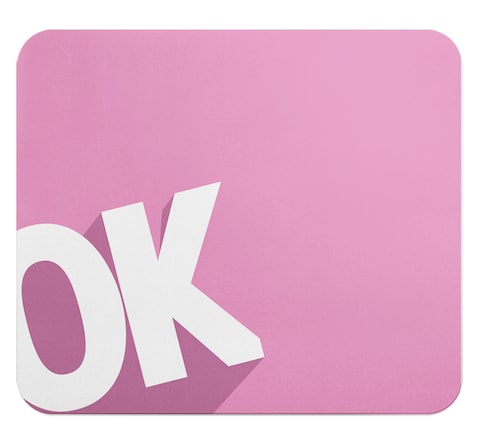 Loud Universe - Mouse Pad Rectangular Ok Pink College