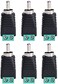 RCA Male Plug to AV Screw Terminal Audio Video Connector Speaker Wire to RCA Adapter (Pack of 6)
