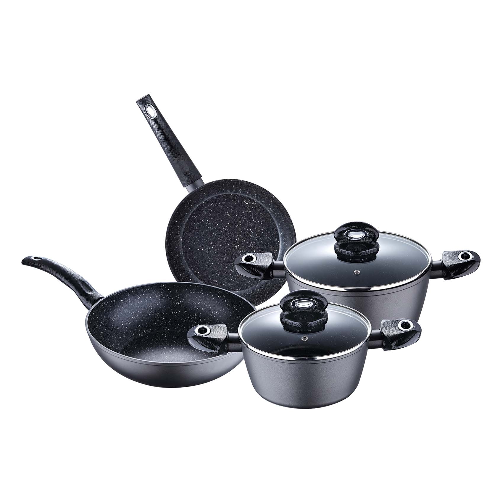Buy Bergner Orion Cookware Set Black 6 PCS Online | Carrefour UAE