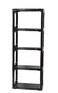 Strata, Made in UK, Heavy Duty 5 Tier Shelf Rack, Black, W75 x D37 x H196 cm , STR-XW128-BLK-EX