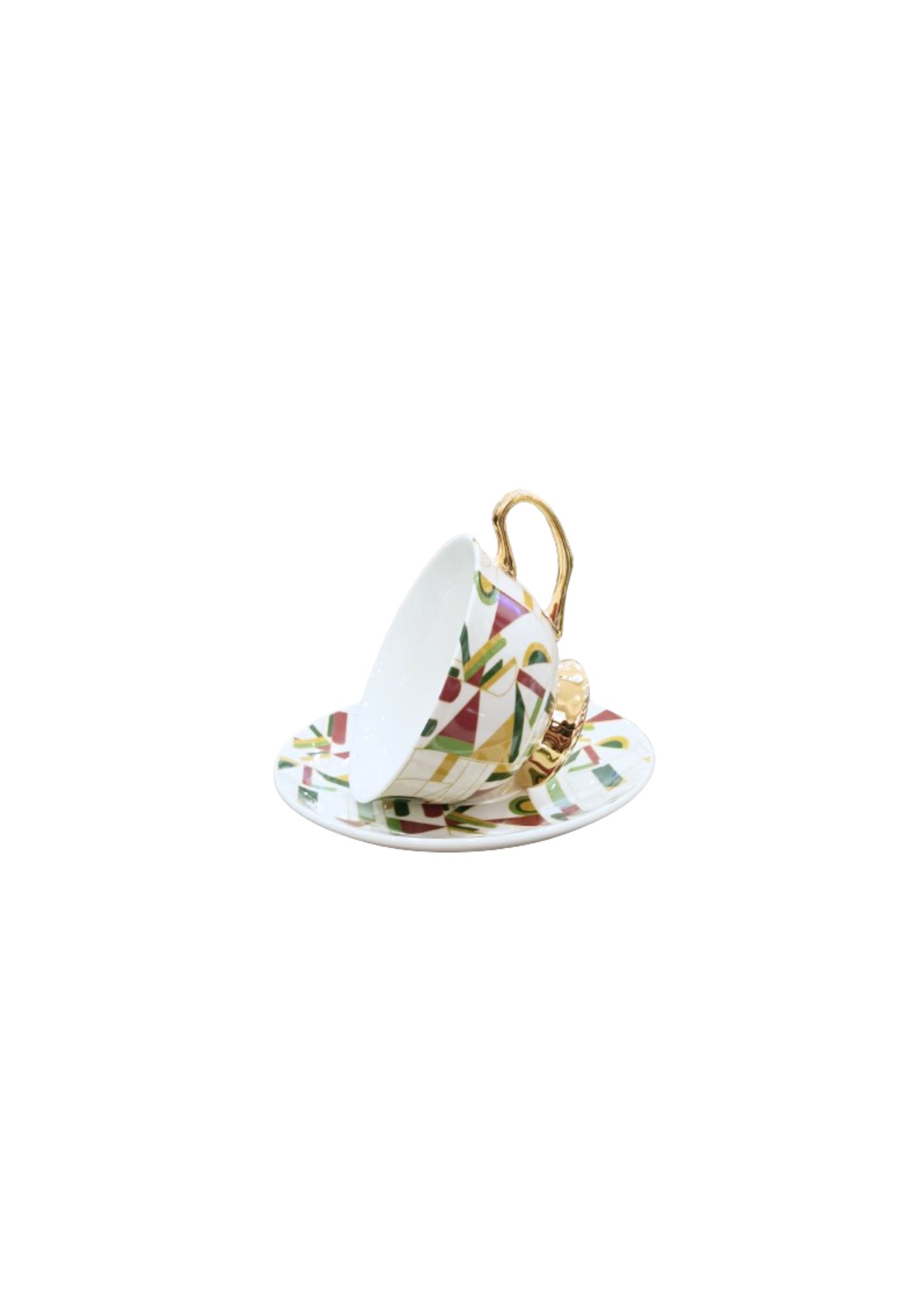 Liying Bone China Tea Cup And Saucer Set Of 150Ml With Gold Handle Design Coffee/Tea Cup Set With Saucer And Spoon For Tea Party#12