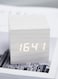 Nome - Wood 3D Square Counter Clock White 6.3 x 6.1 x 6.3centimeter