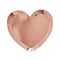 Rose Gold Metallic Heart Paper Plate 10/Pack