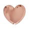 Rose Gold Metallic Heart Paper Plate 10/Pack