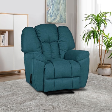 Penhaligon&#39;s Linen Rocking &amp; Rotating Recliner Chair - Turquoise