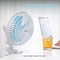 MODI 180&deg; Mini Clip Fan - 6 Inch   Desktop Portable Small Electric Fan White   Two Pin Plug Wire Small Fan for Home, Office