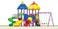 Rainbow Toys, Playground 9 In 1Set With Swing, Slides, Monkey Bar, Tunnel &amp; Tube Slide Play Toys Set For Kids Activity Rainbow Toys 12010 Outdoor Playground 600&times;500&times;340cm