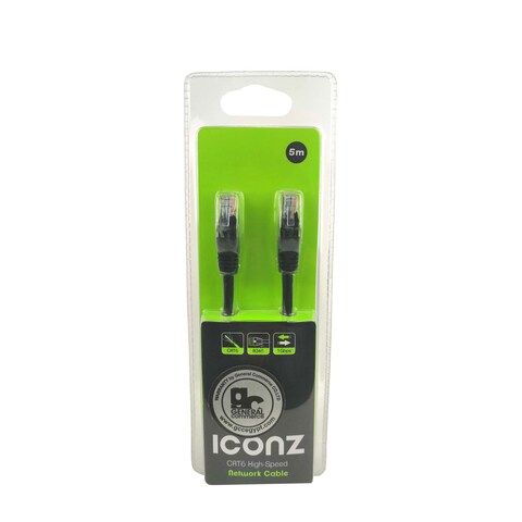 Iconz UTP65 High Speed Internet Cable - 5 Meter - Black