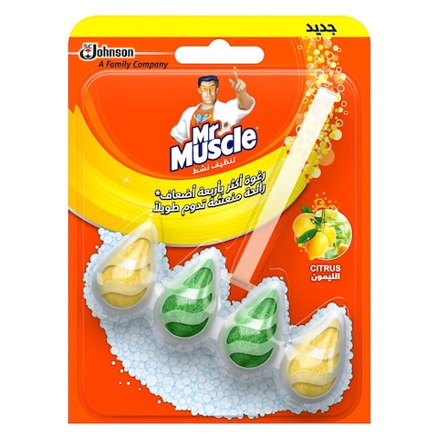 Buy Mr Muscle Active Clean Toilet Block Citrus 38.6g in UAE