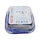 Pyrex Cook &amp; Go Square Dish With Lid Blue And Clear 1.9L