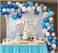 Bcarich Blue Balloon Arch Garland Kit With 100 Pcs Blue, White, And Silver Balloons, Decorating Strip And Glue Dots