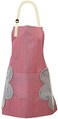Sky-Touch Bib Apron With Pockets, Adjustable Kitchen Aprons 2 Side Wipe Hands Coral Velvet Towels Stitched Pinstripe Waterproof Cooking Aprons Unisex (Red)