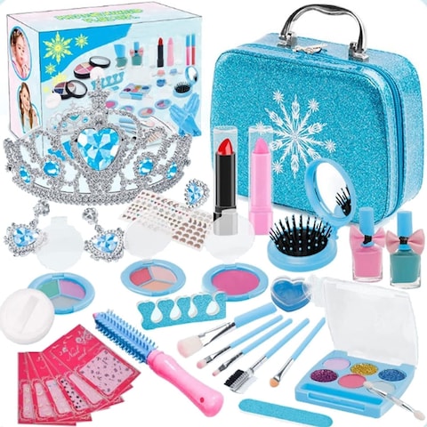 32PCS Kids Makeup Kit ,Washable Cosmetics Toys Gift for Little Girls
