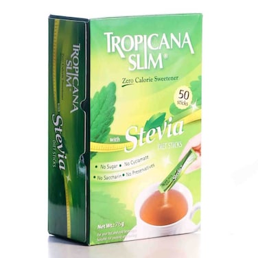 Tropicana Slim Stevia Diet Sticks Sweetener 39 Pieces