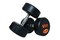 HARLEY FITNESS 22.50KG PREMIUM GENIUNE RUBBER COATED ROUND DUMBBELL - PAIR