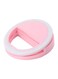 Generic Portable Selfie Light Ring Clip LED Flash Pink/White