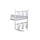 Life Smile 2 Tier Aluminium Dish Rack with Anti-Slip Rubber Feet and Cup Holder