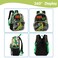 Eazy Kids 17" Set of 3 School Bag with Lunch Bag and Pencil Case Dinosaur - Black