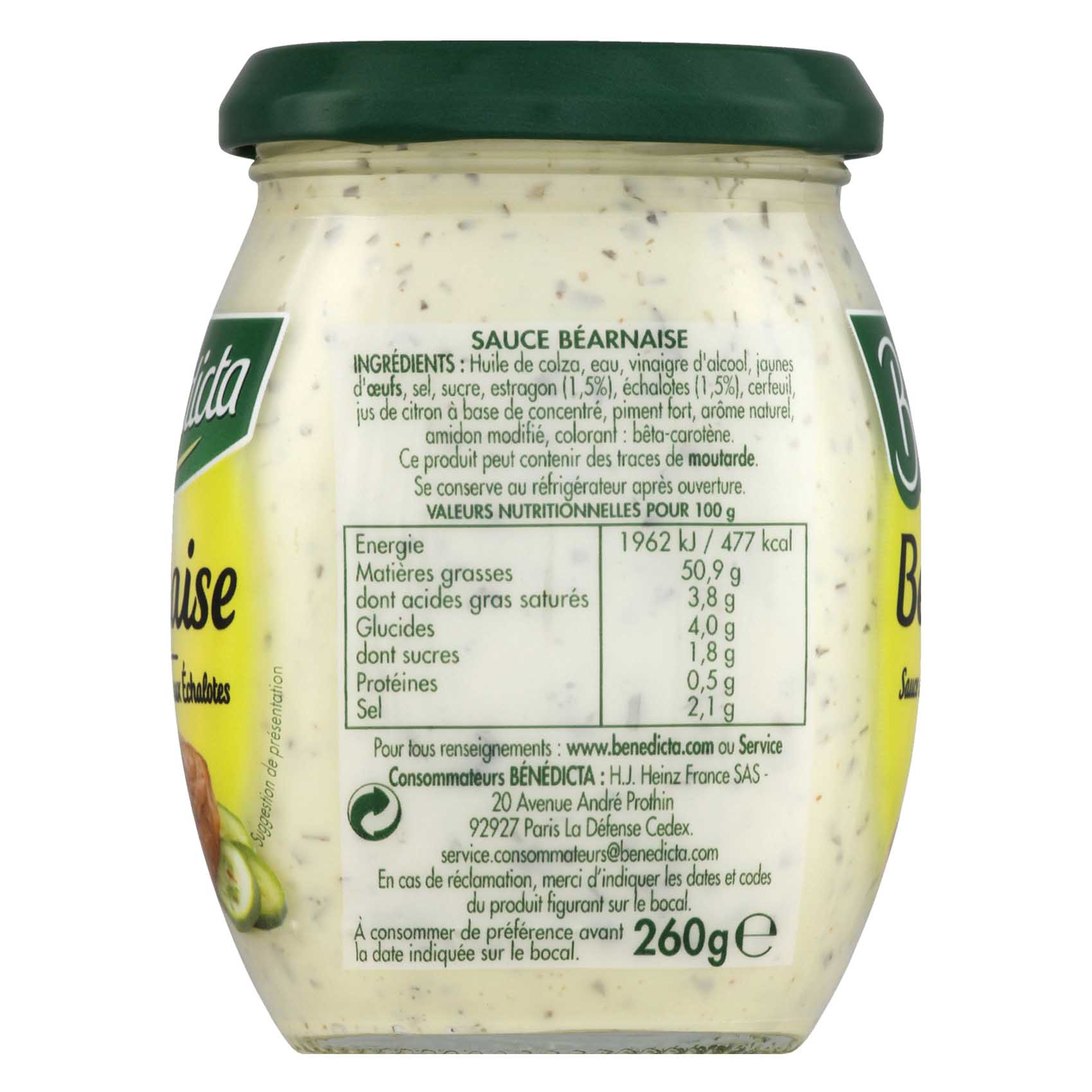 Benedicta Bearnaise Sauce 260 Gram product thumbnail 3