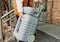Portable Camping Hand Wash Sink Foot Pump With 45L Water Tank Wheels Dispenser Adjustable Height Size