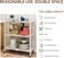 Foldable Storage Shelf Unit with Wheel, Heavy Duty Storage Shelving Unit for Kitchen, Garage and Laundry Bathroom(3 Tier white)