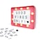 Metal LED Message Pink Light Box With Letters, Numbers and Symbols 21x17cm