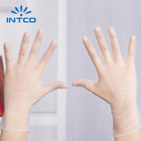 Generic-100PCS Disposable PVC Gloves Examination Gloves Powder Free for Food Processing Restaurant Kitchen Catering Home