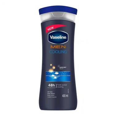 Vaseline Men Body Lotion Cooling 400Ml + Vaseline Petroleum Jelly Men Cooling 95Ml