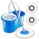 HYX Spin Mop And Bucket with Wringer Set, Floor Cleaning System, Easy Wring Foot Pedal, Stainless Steel Mop Handle