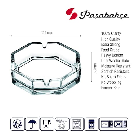 Pasabahce Kosem Glass Ashtray