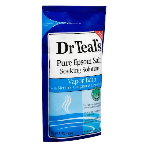 Dr Teal&#39;s Epsom Salt Soaking Solution Vapor Bath Menthol Camphor Pure 907g