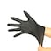 Generic-Powder-Free Disposable Nitrile Gloves Fingertip Texture Box of 100 Black