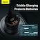 Baseus USB C Car Charger 100W PD3.0 QC4.0 2-Ports Fast Charging LED Cigarette Lighter USB Charger Adapter Compatible With Samsung/iPhone 15 Pro/Max/Plus/Huawei/iPad/MacBook Pro/Air/Tablet/Laptop Black