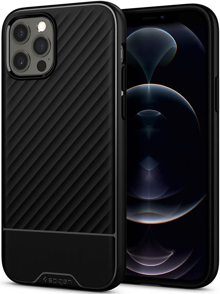 Spigen Core Armor designed for iPhone 12 case and iPhone 12 PRO case cover (6.1 inch) - Matte Black