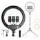 Selfie Ring light 18 inch with Tripod Stand And Photographic Lamp with 3 Mobile Holder