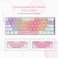 Redragon K617 Fizz 60% Wired RGB Gaming Keyboard, 61 Keys Compact Mechanical Keyboard w/White and Pink Color Keycaps