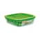 Pyrex Square Food Container With Lid - 1 Liter - Green