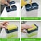 Soap Pump Dispenser and Sponge Holder for Kitchen Sink Dish Washing Soap dispenser 13 ounces, Silver, soap-dispenser-sponge