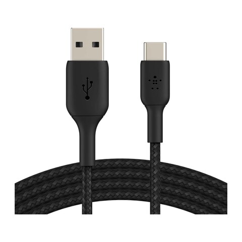 Belkin CAB002BT1MBK Boost Charge Braided USB-C to USB-A Cable - 1 M - Black