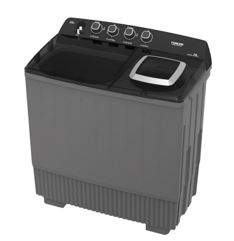 Nikai 20Kg Twin Tub Washing Machine, Dark Grey, NWM2000SPN23U