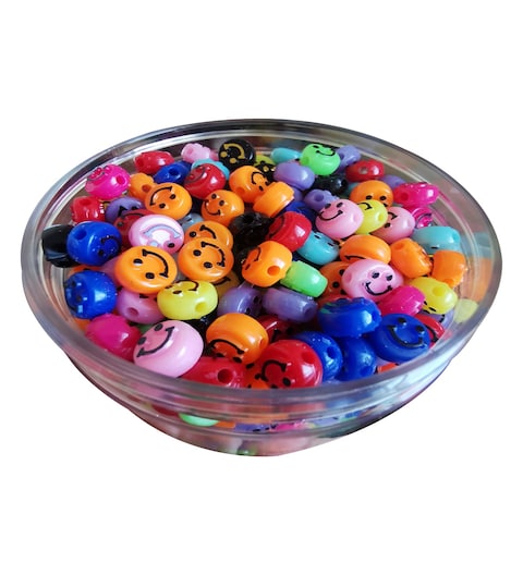 Colorful Round Beads for DIY Jewelry Making, Bracelet Earring Necklace DIY Craft Supplies Hair Accessories ( 250 Pcs)