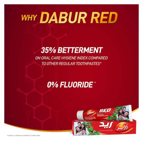 Dabur Red Ayurvedic Toothpaste for Strong Teeth and Gums - 100 gram