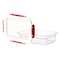 Herevin Canister Glass Food Container Red/White 0.6L