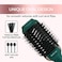REBUNE RE-2513 1200W Hair Styler Hot Air Styler One-Step Volumizer Hair Dryer Brush Green