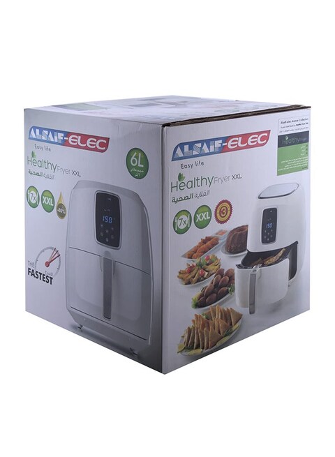 ALSAIF-ELEC Countertop Digital Air Fryer 6L AL7203 WhiteWhite/Black