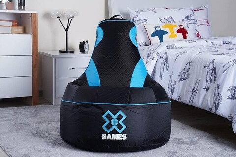 PAN Home Gamer Filled Bean Bag 77x77x85cm - Blue