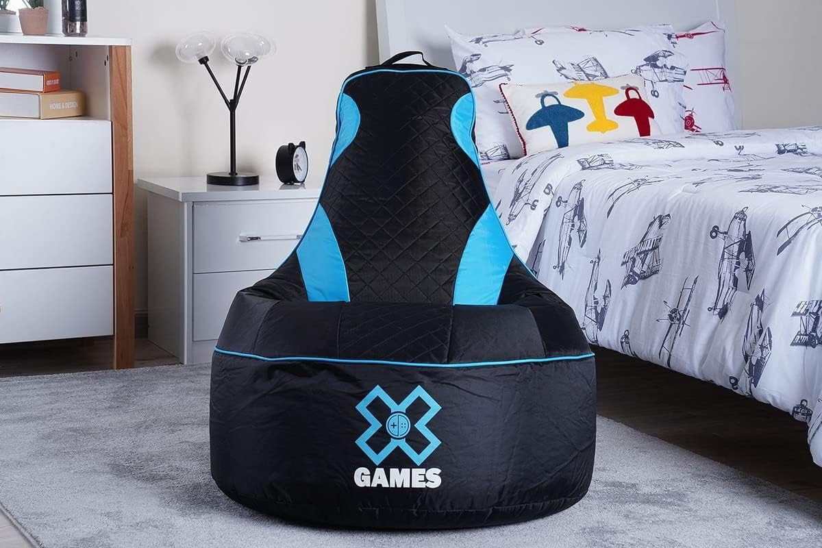 PAN Home Gamer Filled Bean Bag 77x77x85cm - Blue