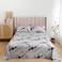 3-Piece King Size Printed Flat Sheet Set 1 Flat Sheet + 2 Pillow Cases Microfibre FORELSKET